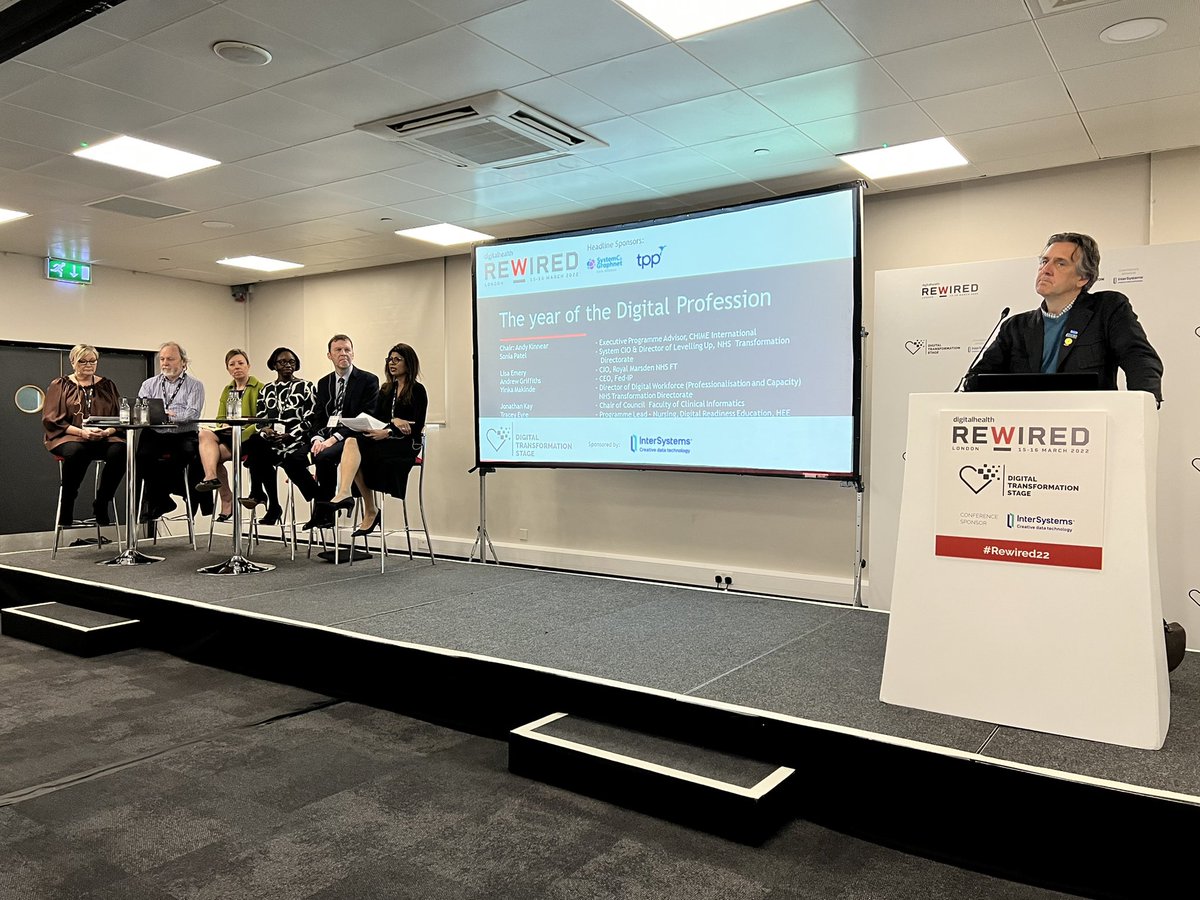 Doug Stewart (@_dougstewart) on Twitter photo What next for the digital profession? What a panel! Chaired by the effortlessly brilliant <a href="/Andy_Kinnear/">Andy Kinnear 🇪🇺</a>
<a href="/CEOfedip/">Andrew Griffiths</a> leading on the need for continued professional development and to build the profession we need. <a href="/chat2sonia/">Sonia Patel</a> <a href="/ukfci/">REMAS</a> <a href="/YMakinde1/">Yinka Makinde</a> @LisaEmNHS <a href="/CIOCHIME/">CHIME</a> #rewired22 What next for the digital profession? What a panel! Chaired by the effortlessly brilliant <a href="/Andy_Kinnear/">Andy Kinnear 🇪🇺</a>
<a href="/CEOfedip/">Andrew Griffiths</a> leading on the need for continued professional development and to build the profession we need. <a href="/chat2sonia/">Sonia Patel</a> <a href="/ukfci/">REMAS</a> <a href="/YMakinde1/">Yinka Makinde</a> @LisaEmNHS <a href="/CIOCHIME/">CHIME</a> #rewired22