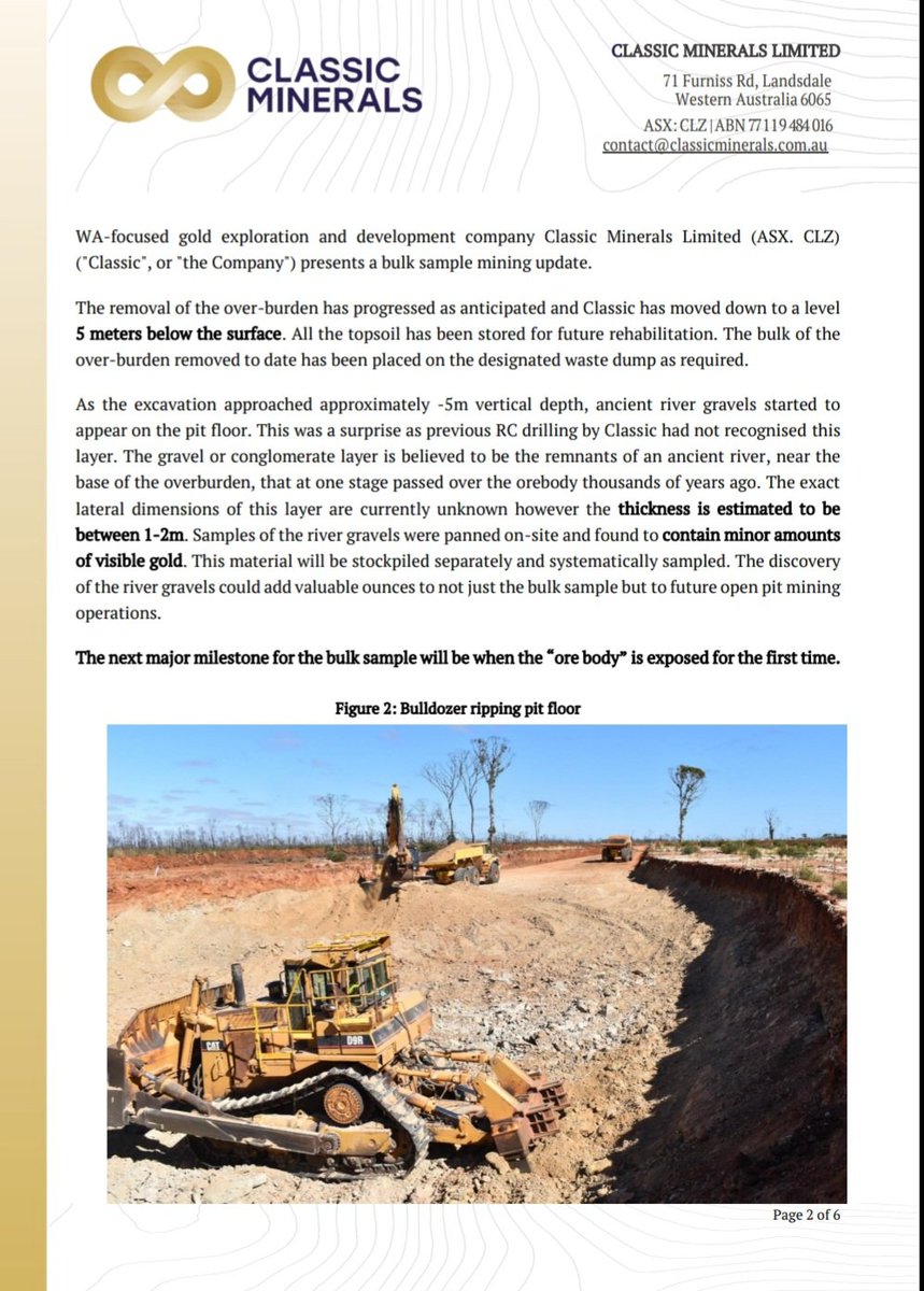 Classic_CLZ's tweet photo. Mining of Bulk Sample - Update #ClassicMinerals
pg1-3 https://t.co/9uro3AOm3f