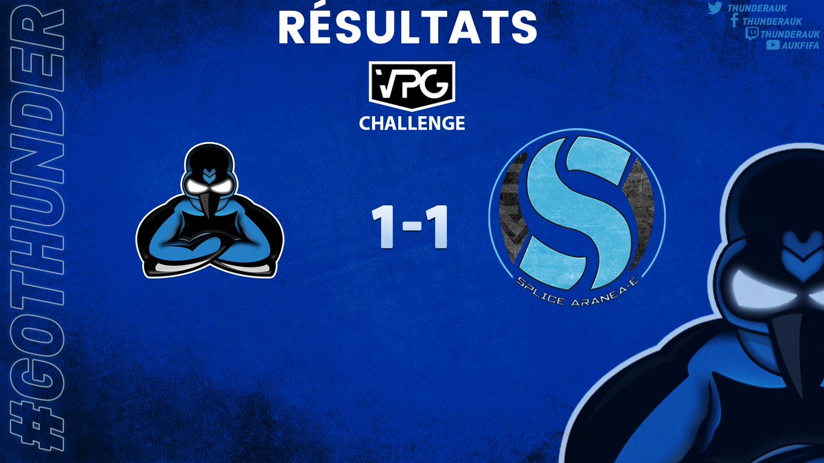 ThunderAuk's tweet photo. 🏟 | @SwissVPG CHALLENGE

Voici le résultat d’hier ! ⚒🔥

🤝| 1-1  @SpliceAraneae

#GOTHUNDER #eSports https://t.co/pq0XFBxX9N