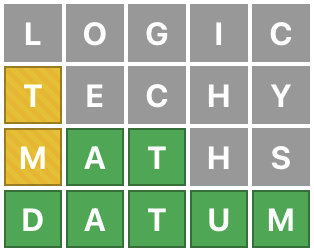 What's the Wordle today? And what's your strategy to play?

In our first visit back to the DataCafé for Series 2 we're addicted to Wordle &amp; the logic behind the game.

Listen now at datacafe.buzzsprout.com/1073626/101208…
#datascience #podcast #wordle