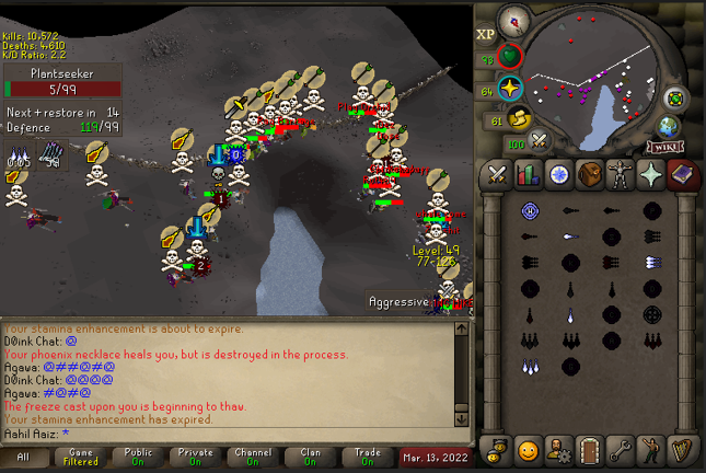 OsrsTuf's tweet photo. Pked all weekend long made some bank, no rival clans showed their face. Heard @4Pkers were busy doing a 10v10. https://t.co/zPvxlmgV8i