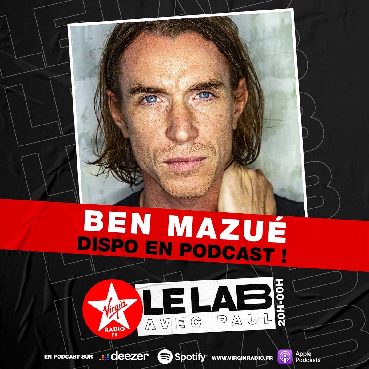 PaulDeMontreuil's tweet photo. Le nouvel épisode du LAB est en ligne ! Avec @benmazue en mini-concert et interview 🙏
Merci pour ces moments de partage et de musique.
Le LAB VIRGIN RADIO, le podcast audio, dispo sur toute les plateformes et sur l’appli virgin radio.
#benmazue #interview #music #lelabvr https://t.co/J9BmQfUGeD