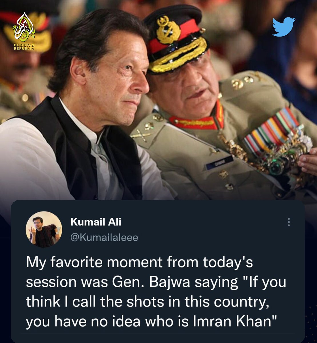 جنرل باجوہ: اگر آپ کا خیال ہے کہ سیاسی فیصلے فوج کر رہی ہے تو آپ جانتے ہی نہیں کہ عمران خان کون ہے🔥🔥🔥🔥🔥