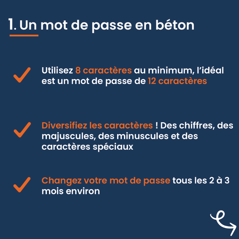 SECIB_BE's tweet photo. 🚨 En 2020, 10.000 entreprises ont été victimes de #piratages 👨‍💻

🔐 Augmentez votre niveau de vigilance #numérique en créant des mots de passe indéchiffrables

❌ Consultez nos Tips pour définir un mot de passe sécurisé !

#MotDePasse #cybersécurité #cyberattaque #sécurité