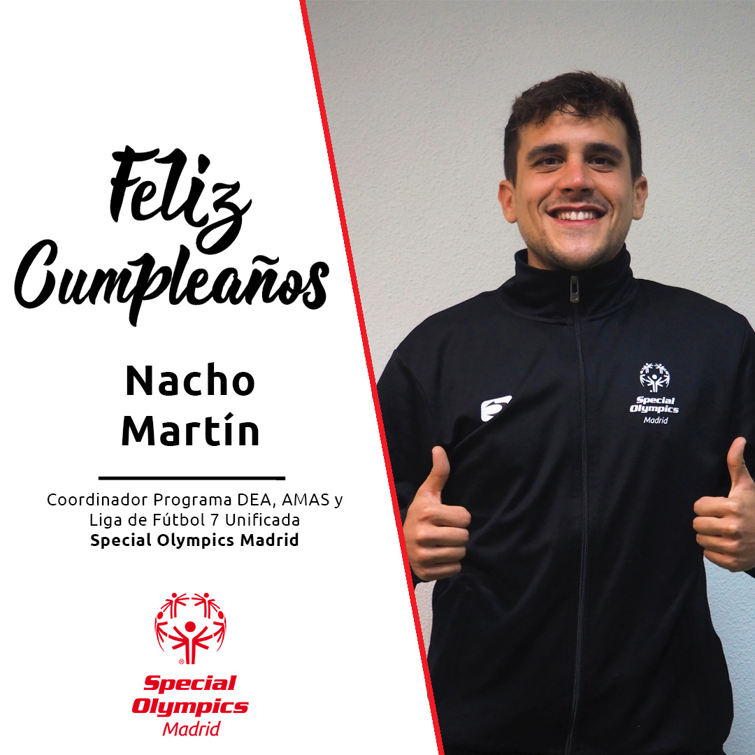 ¡MUCHÍSIMAS FELICIDADES! 🥳🙌🏽 🎂

¡Deseamos un feliz cumpleaños a nuestro querido NACHO MARTÍN, pieza clave de nuestro equipo, a quien deseamos tenga un día lleno de bendiciones. ¡Feliz día, NACHO! 👏🏻
.
.
.
#specialolympicsmadrid