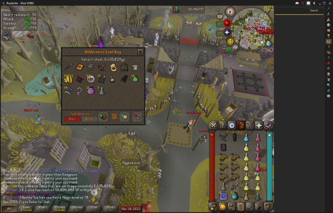 OsrsTuf's tweet photo. Pked all weekend long made some bank, no rival clans showed their face. Heard @4Pkers were busy doing a 10v10. https://t.co/zPvxlmgV8i