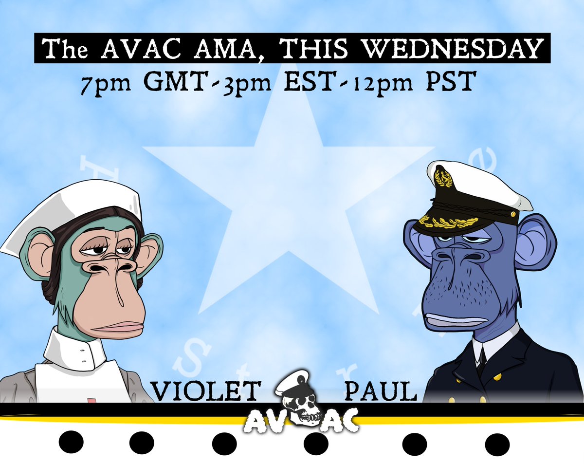 AVAC_NFT's tweet photo. Last week we gave away an Oculus Quest 2, this week who knows! 

Join us for the best time of the week, the #AVAC AMA coming Tomorrow. 

Reserve your space here: https://t.co/gO7SvsEP61

#GoApeShip https://t.co/88sBCZIVpn