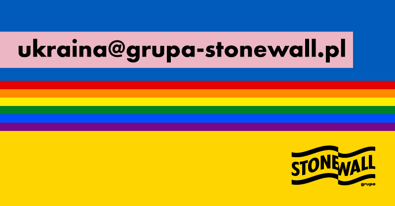 Szukasz albo oferujesz bezpieczne schronienie dla osób LGBT+ uciekających przed wojną? Wypełnij formularz! Link poniżej 🇺🇦

Możesz też napisać na adres ukraina@grupa-stonewall.pl 

Skupiamy się na dotarciu do osób LGBT+, ale pomagamy wszystkim. 

forms.gle/rcxEXT5YcQp4CT…