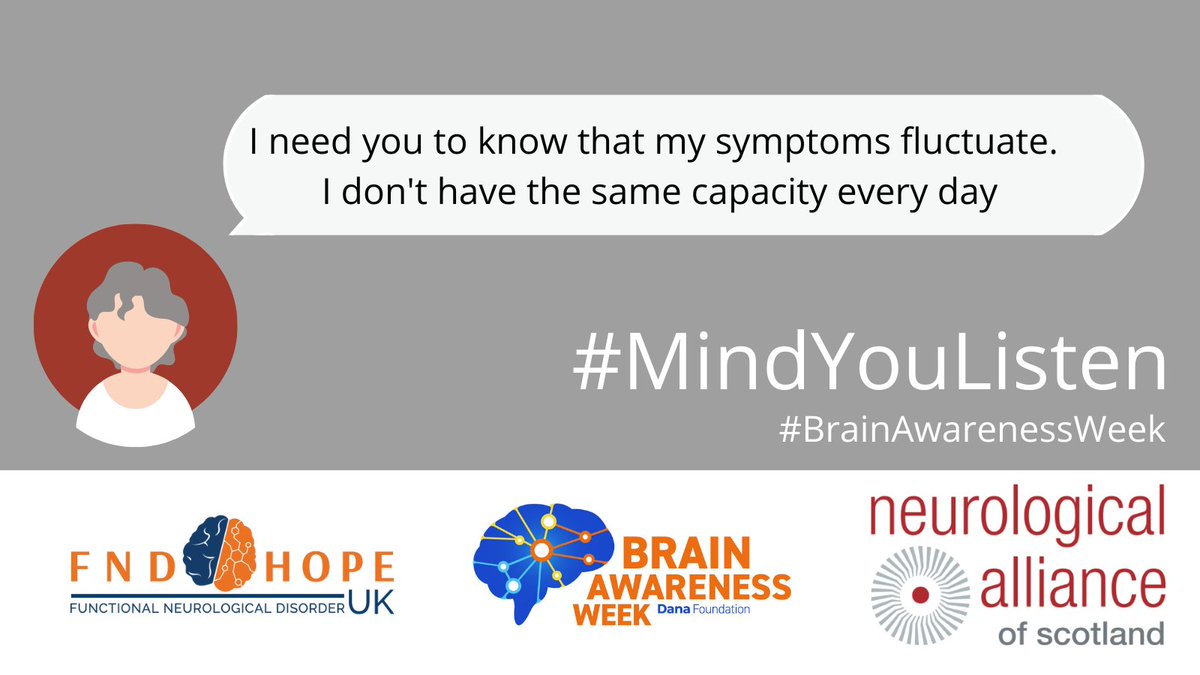 Have you ever heard of #FunctionalNeurologicalDisorder?  That person who just overheard your child ask what’s wrong with them might like to tell you about it and how it affects them.  We are all human at the end of the day.

#MindYouListen  <a href="/NeuroAlScotland/">Neurological Alliance of Scotland</a> #FNDAware