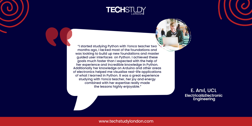 techstudylondon's tweet image. Student’s Review!🧑🏻‍🦱

Comment by our student.✍🏻

#techstudylondon #learningcenter #codeeducation #codinglife #programminglanguage #python #java #apcs #yoncakurt #studentscomments