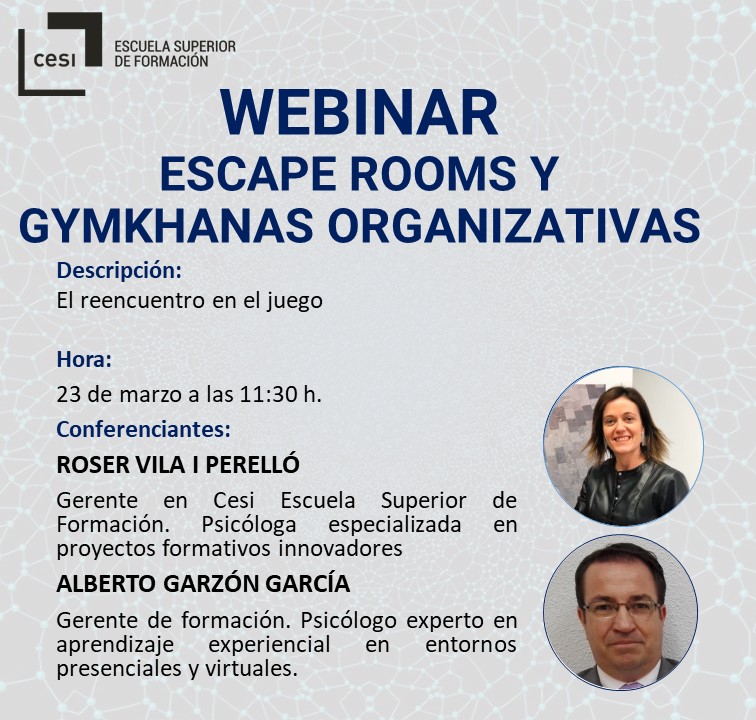 🎯Te invitamosa jugar con nosotros, en la webinar gratuita:
 #Escaperoom y #gymkanas organizativas: el reencuentro a través de #juego. 🎲
👇Inscríbete aquí: 👇
us06web.zoom.us/meeting/regist…

Nos vemos el miércoles 23 de marzo a las 11:30 am.
⌚️45 minutos

#formarparatransformar