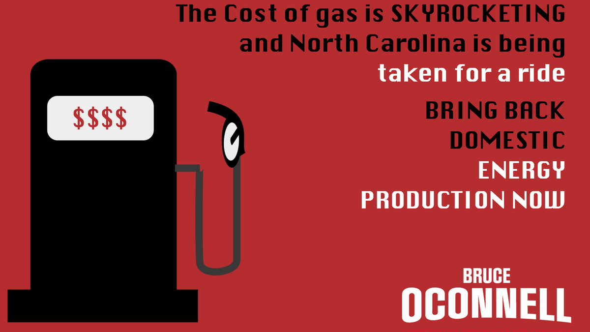 Bruce_OConnell's tweet photo. While the President is making deals with the Middle East and Communist Venezuela, Western North Carolinians are struggling to make ends meet. We can lower gas prices by producing energy in America again. #AmercanOilfromAmericanSoil #WNCMATTERS #NCPOL https://t.co/PcnDLCBrp2