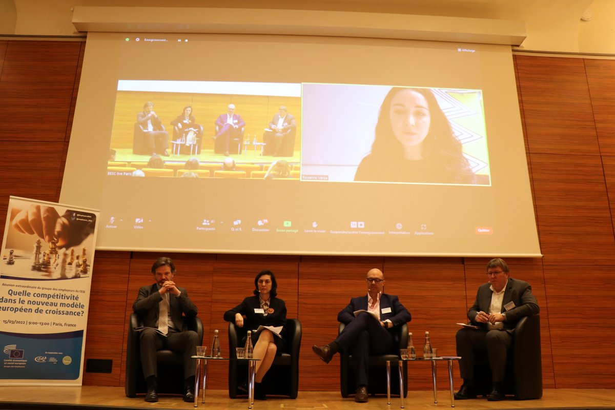 employers_EESC's tweet photo. We need to find incredible #talent in Europe, but our market is not as mature as in the US.
Wages will not be the only factor, also values will play an important role.
@roxannevarza from @joinstationf at event on new #EuropeanGrowthModel
#competitveness #skills https://t.co/ss6vLmA5WW