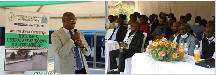 Mu Murenge wa Niboye habaye ibikorwa byo gutaha Akagari ka Gatare kubatswe n'Abaturage ubwabo,  hanatangizwa ku mugaragaro ibikorwa byo kwiyubakira umuhanda wa kaburimbo ugana ku Murenge n'Akagari ka Gatare ugakomeza no mu baturage.