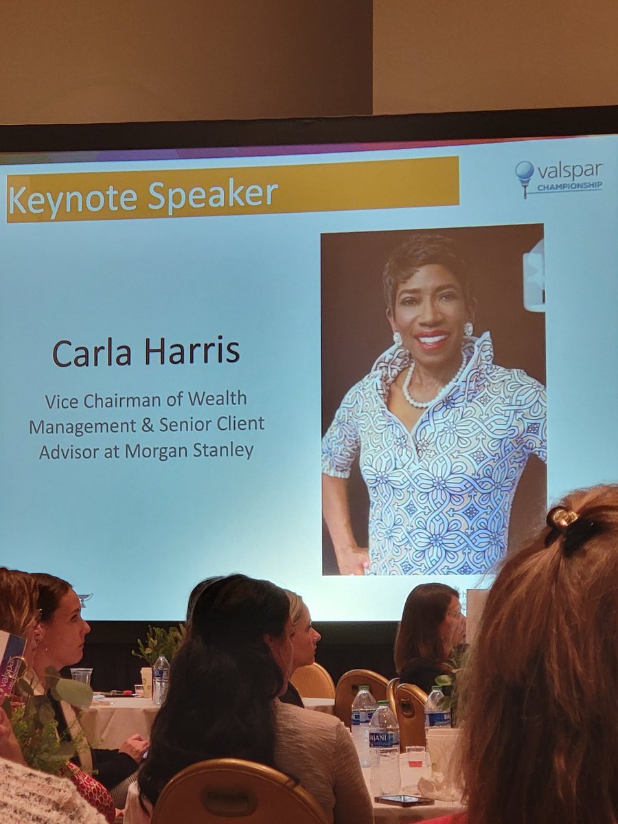Desert2Coast's tweet photo. Thanks @carlaannharris for your incredibly  timely and straightforward Keynote address! @ValsparChamp #executivewomensday2022 https://t.co/FCPYN0y8Og