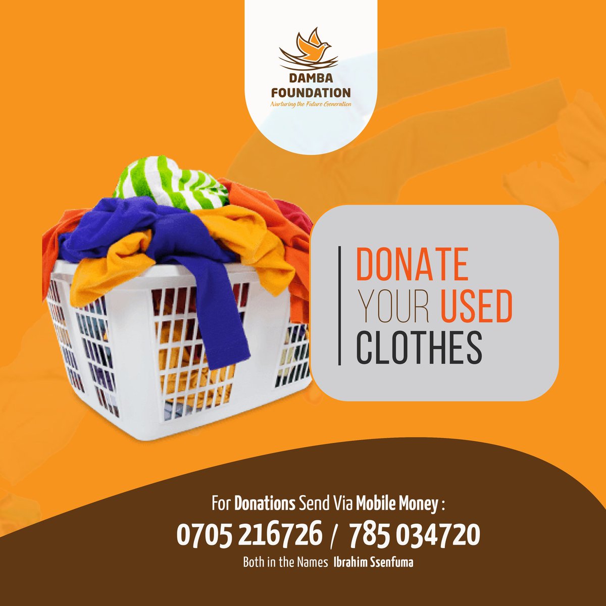 dambafou's tweet photo. This Ramadan, dress an orphan or a child in need of clothes during this month of Ramadan in our #ClothingProject. Donate those clothes in your homes that you nolonger wear but are in good condition. For details and donations of about the project
☎️0785034720/0705216726 https://t.co/4apHXvXtVs