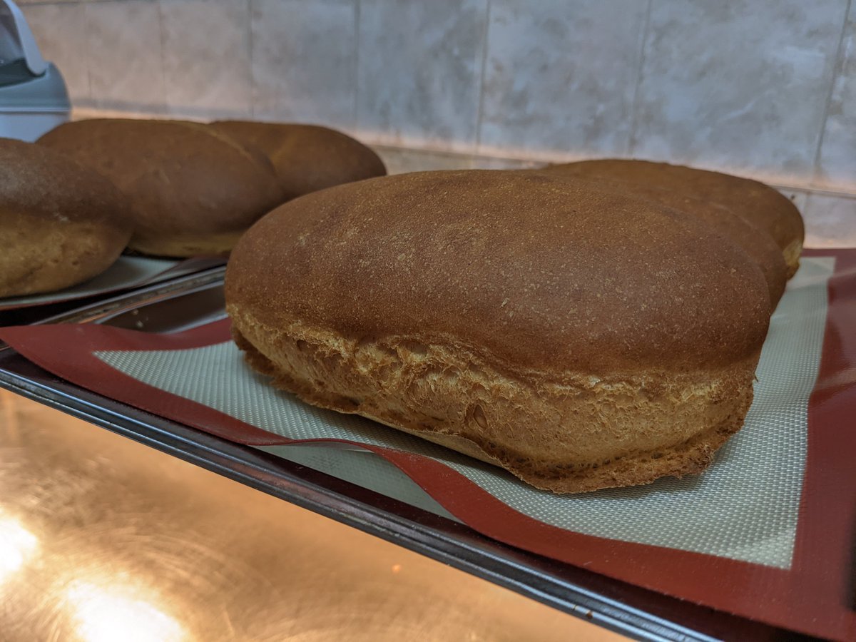 chefinyork's tweet photo. 24 loaves of sourdough made straight in at the deep end and just went for it, was  quite chuffed with first go @PocklingtonSc13 catering https://t.co/Y1Cf4hRGCT