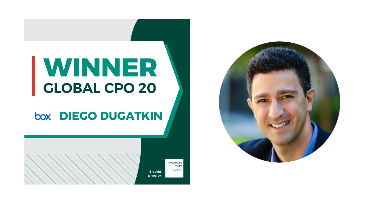 We're excited to share that Diego Dugatkin, Chief Product Officer at Box, was recognized as a top 20 global CPO, hosted by @productscount @capgemini @mightycapital 🎉

#GlobalCPO20