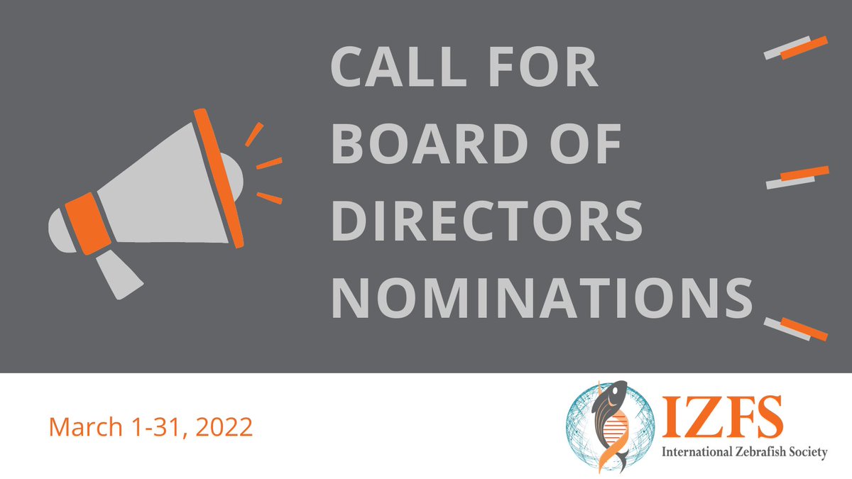 InfoIzfs's tweet photo. Are you passionate about promoting zebrafish research on a global level? Do you have a colleague who is an outstanding leader in the zebrafish community? Submit a nomination for the IZFS Board of Directors Election today! #ZebrafishElection https://t.co/VBnbnf2J0Y https://t.co/qdSpNE4lCi