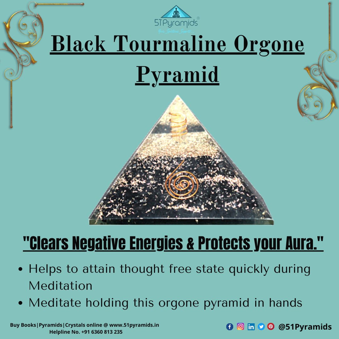 51Pyramids's tweet image. Black Tourmaline clears negative energy, reduces tension and stress, and forms a protective shield around your aura.

Avail your's here : bit.ly/36114zN

#51pyramids #yourspiritualsupport #pyramids #SpiritualBooks #crystals  #pyramidenergy #meditation #woodpyramids
