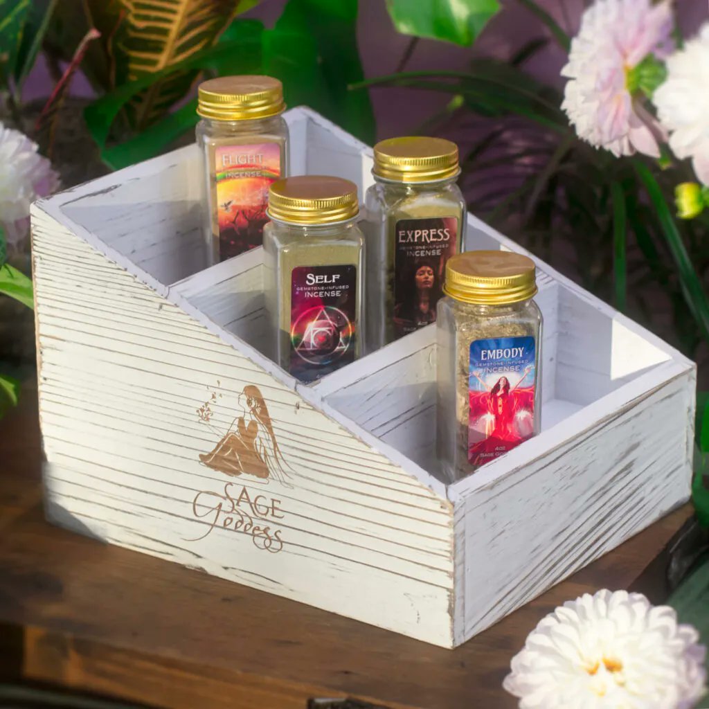 TheSageGoddess's tweet image. Add beauty &amp;amp; enchantment to your home with this #Magical Tool Shelf with #Intuitively Chosen #Incense, custom-made just for you 🌬️🔥🪄🧙🏾Save 21% with code 21LUCK. Don’t miss our Pot Of Gold Treasure hunt and WIN! buff.ly/3aWTyoo