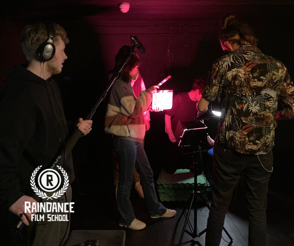 RaindanceFS's tweet image. We're loving the pink lighting in the BTS shots of Katy Moore's Film, Art is Dead, as part of the BA (Hons) degree in Film and Performing Arts Practice curriculum! 
#ba #badegree #batchelorsdegree #filmdegree #behindthescenes #film #filmmaking #performingarts