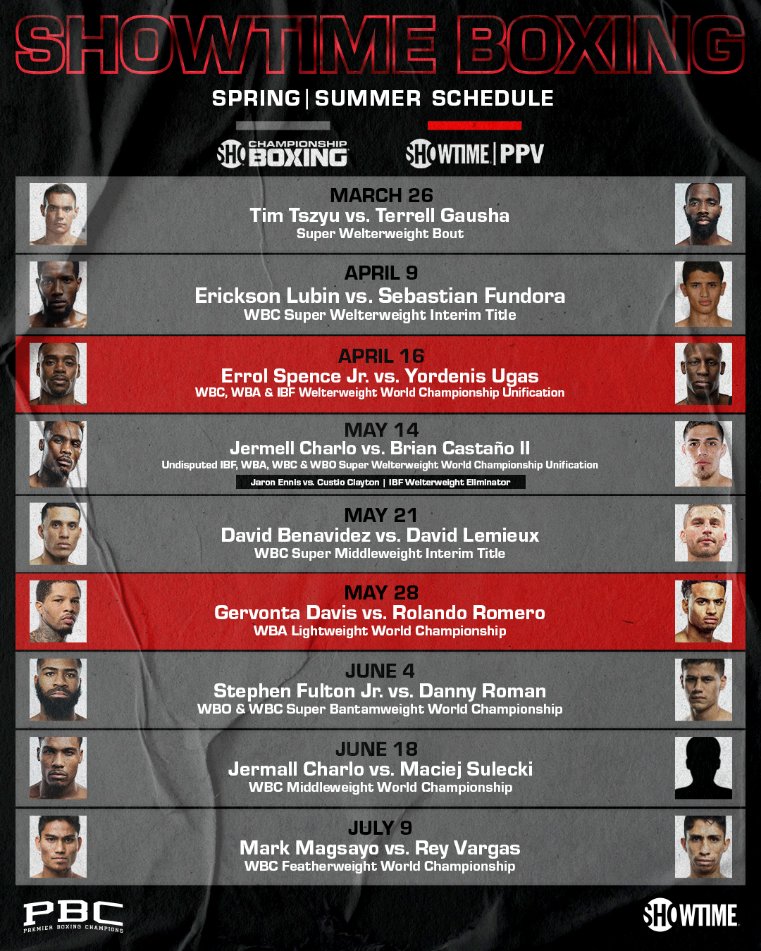 Showtime boxing schedule