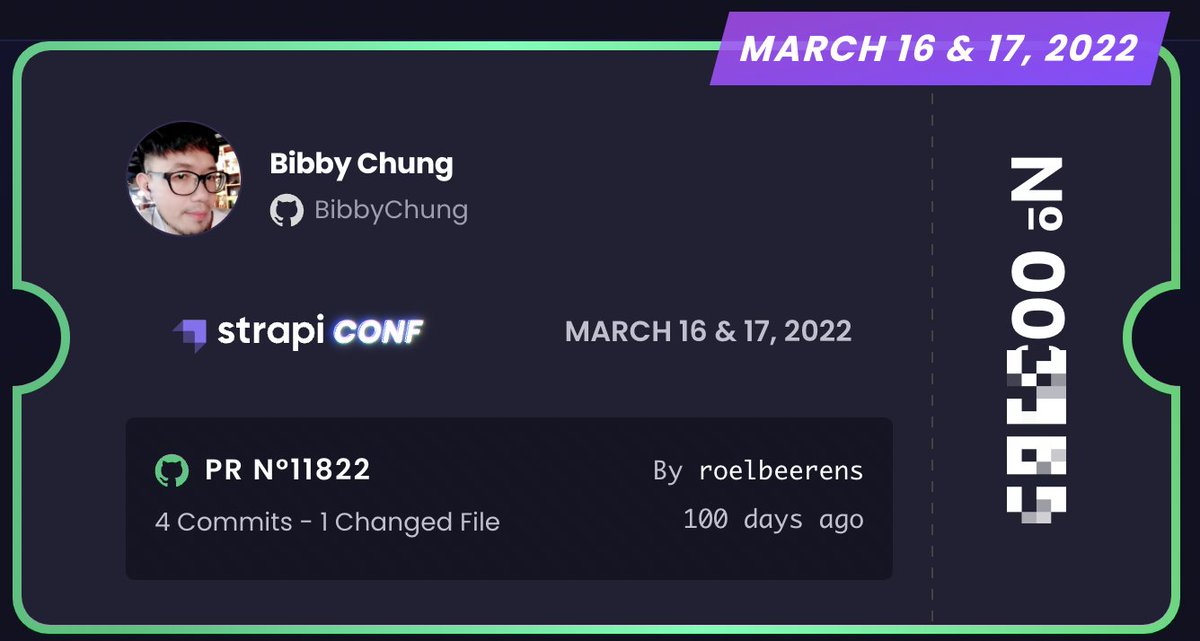 bibbynet's tweet photo. I just got my ticket for StrapiConf 2022, a virtual conference for the Strapi community, free for everyone.
And the ticket is very cool. ^^
#strapi #strapijs #strapiconf https://t.co/xOvXVhTaJf via @strapijs https://t.co/7jvM4hdDCL