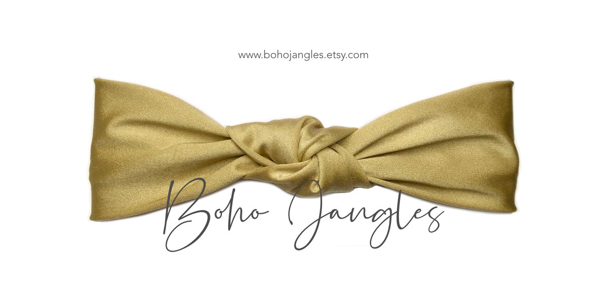 Gorgeous Gold Luxe fabric in the Skinny Knotted style! Super simple and easy to wear - check it out and others like it here > etsy.com/uk/shop/BohoJa… #hot #hairstyles #ootd #look #trend #style #hair #outfit #beauty