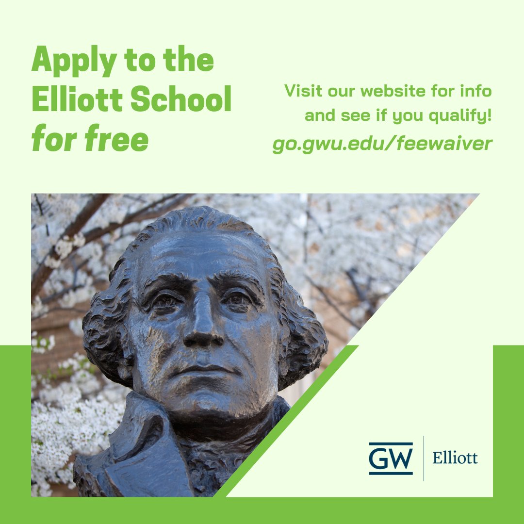 Working on an application to <a href="/mippgw/">MIPP Program at GW</a>? You may be able to submit for free! Visit ow.ly/oMyZ30sbKiy for details