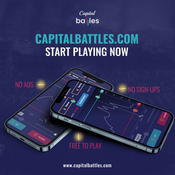 CapitalBattles's tweet photo. Winning has never been so easy! Capital Battles is now live🔥

🔰 No sign-ups
🔰 No ads
🔰 Free to play

Use the REAL-TIME market charts to predict the asset moves &amp; collect your win. Start now▶️ https://t.co/ILwyk1fmqZ https://t.co/kzicksyCXM