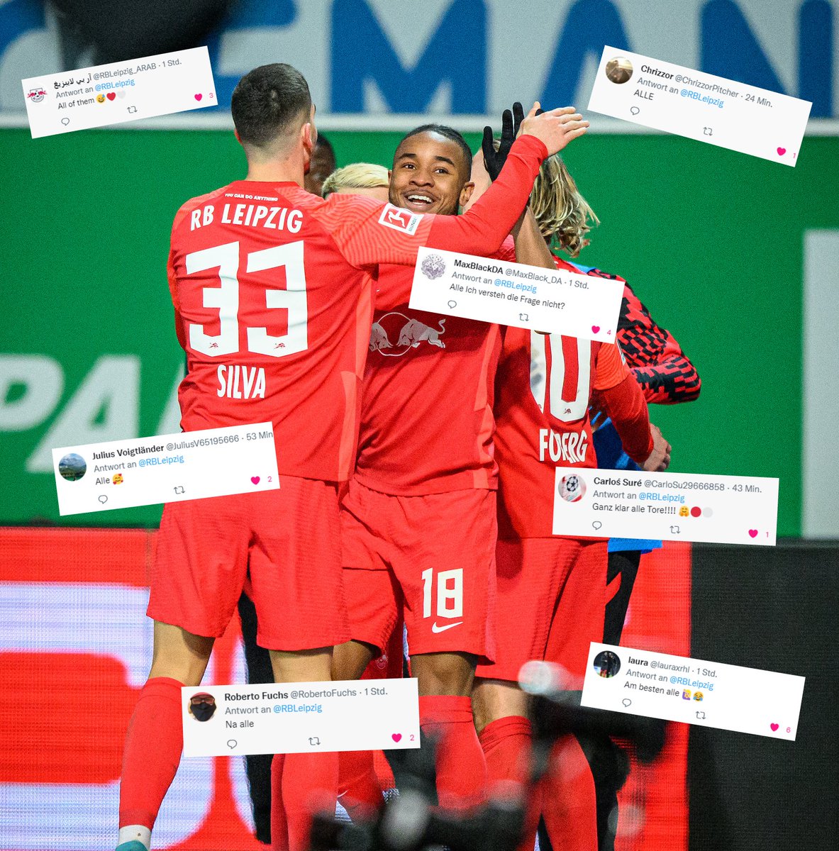 RBLeipzig's tweet photo. 😄 Okay, sehr gerne!
Wir sehen uns im Thread: ⬇
#SGFRBL #RBLeipzig 🔴⚪ https://t.co/zzxXxFPQmI