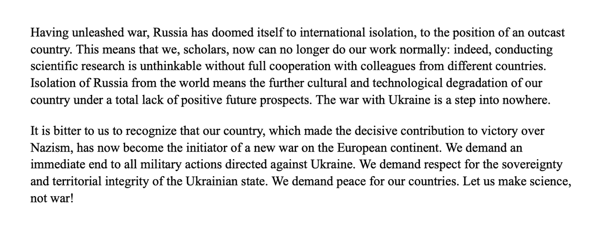 WarTranslation's tweet photo. Make science, not war! (Feb 24, 2022)

An anti-war open letter from Russian scientists and science journalists

Translated by Ros Herling

Original: https://t.co/0OybKzXnaB https://t.co/r4QiZKnSLJ