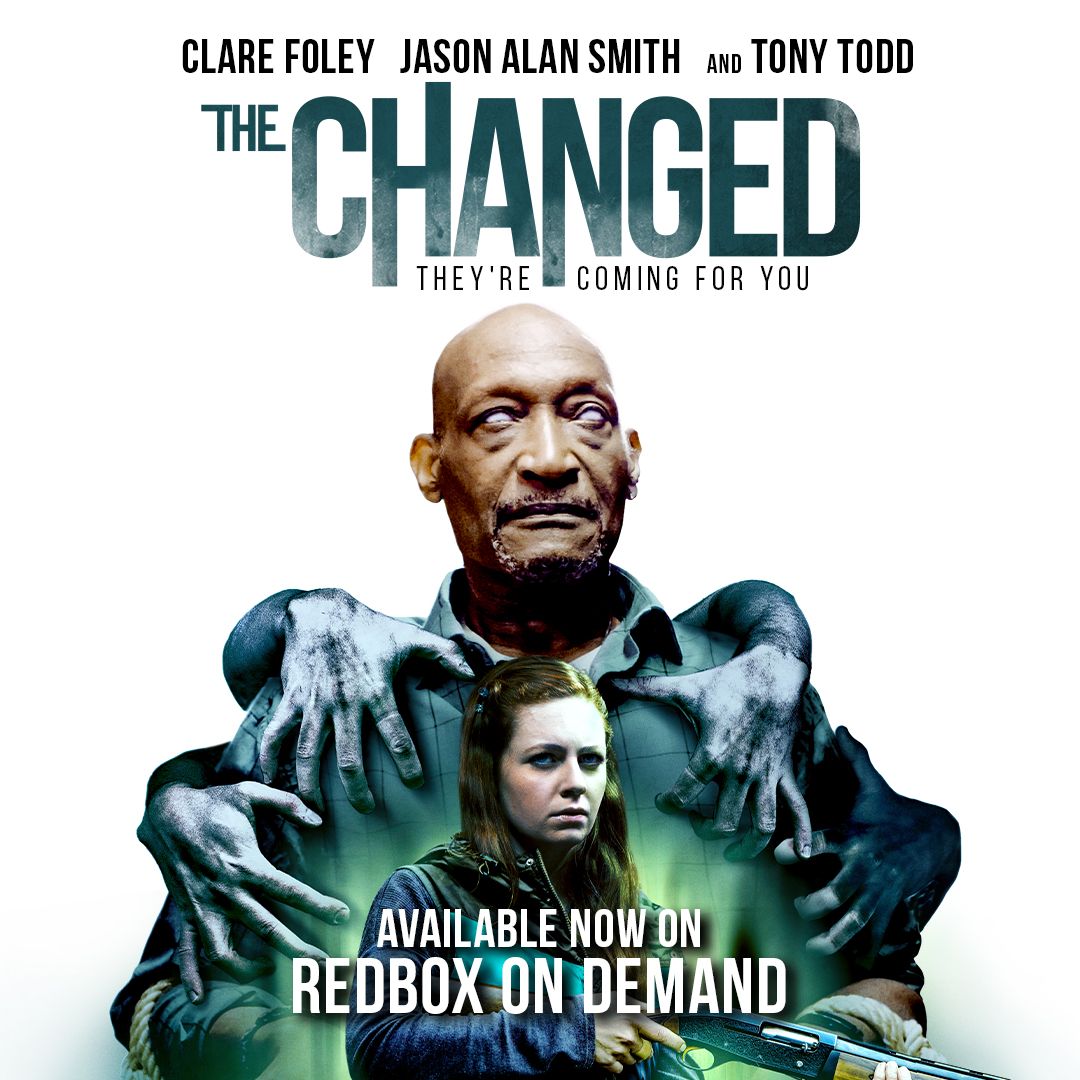 WeRIntoSurvival's tweet photo. We have a giveaway today for a link to watch @TonyTodd54's film #TheChanged - now streaming on #Redbox! A mix of horror & sci-fi, it tells how a group of ordinary people band together to battle imposters who have replaced their loved ones. First 5 DMs to respond get the link! 🍀 https://t.co/d0KHHxMHjo
