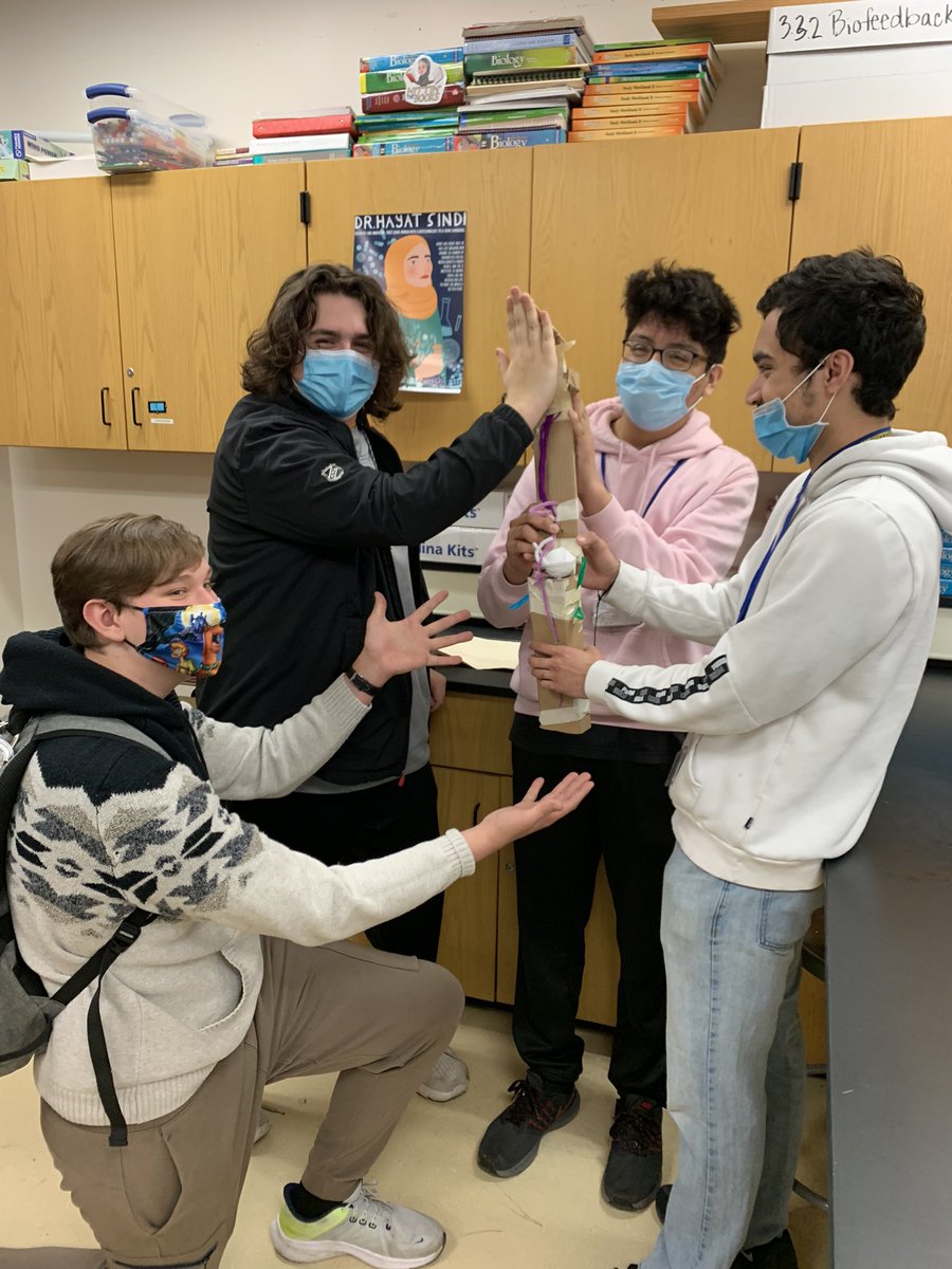 Our #PLTW students and their successful prosthetic arms!! Each design was able to pick up a cup 🎉