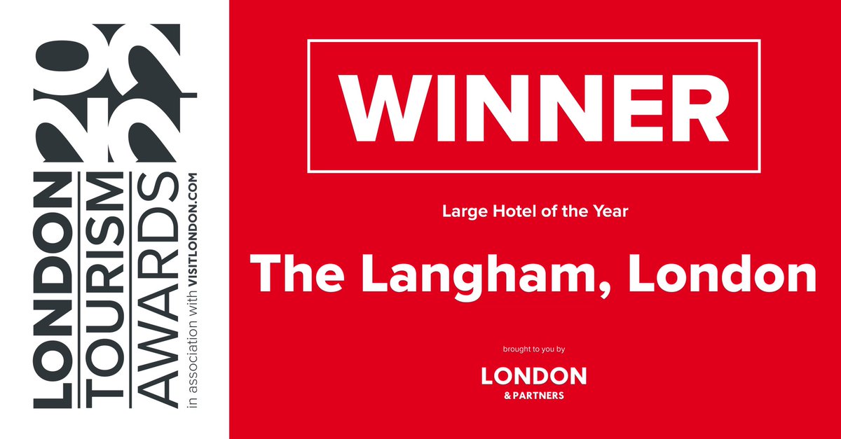 We are delighted to have won the ‘Large Hotel of the Year’ award in #LondonTourismAwards 2022, hosted by @londonpartners 🥂 Thank you to our guests, colleagues and supporters who have made this possible. ❤️