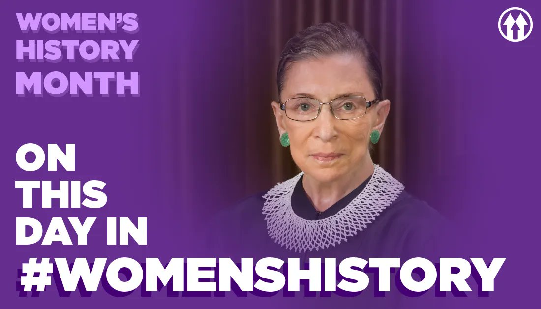 On this day in #WomensHistory…

1933: Ruth Bader Ginsburg was born. Not only was she the second female supreme court justice, but she was the first Jewish female supreme court justice. She spent her time as a justice devoted to advocating for women’s rights and gender equality!