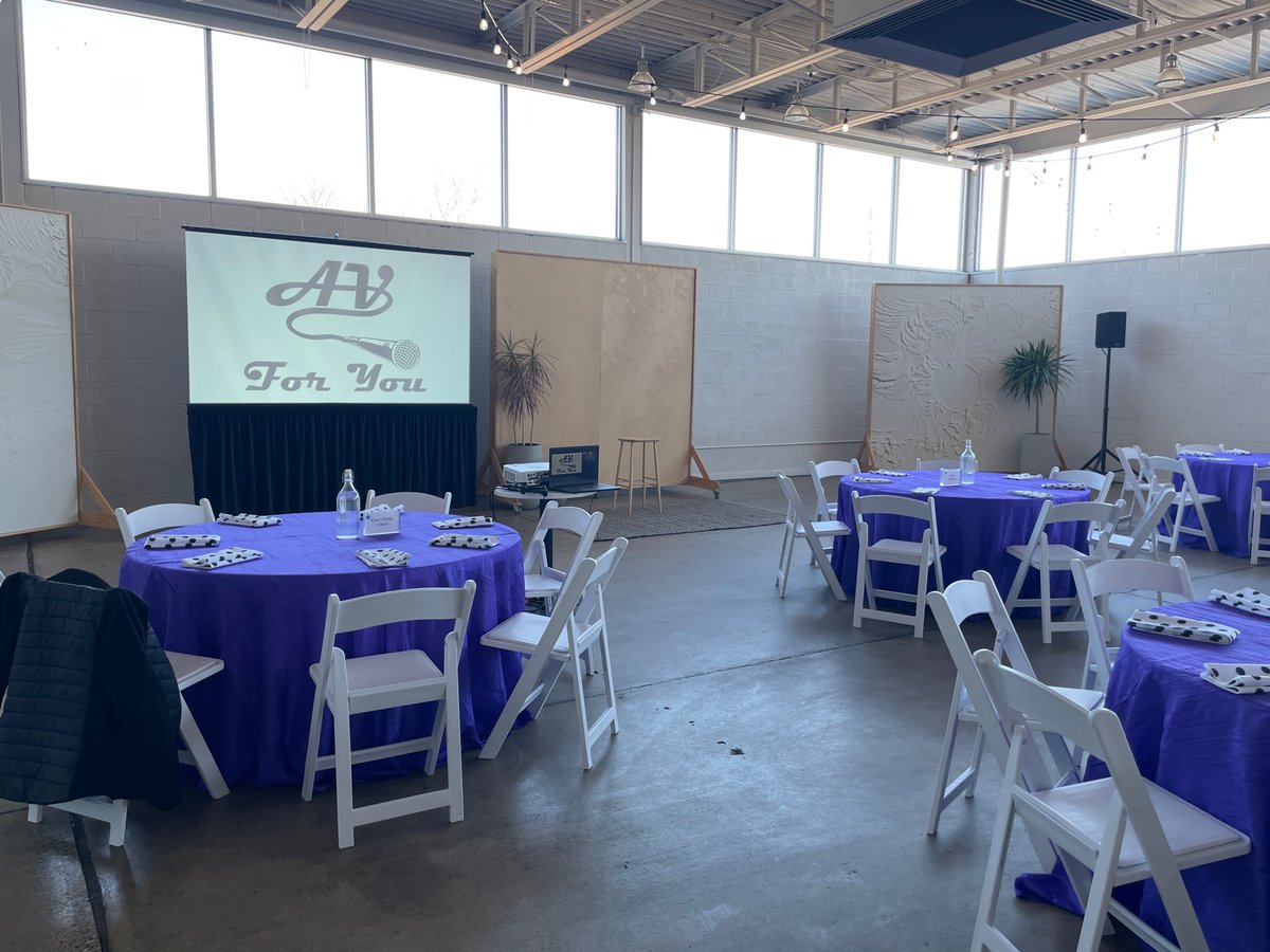 AVforYou's tweet photo. We’re set up at the GlassHouse today for the @ileamsp monthly meeting.  What a terrific venue for today’s creative kick-off program!

#MyILEA #ILEAMSP #glasshouse https://t.co/PCuAWfKrSW