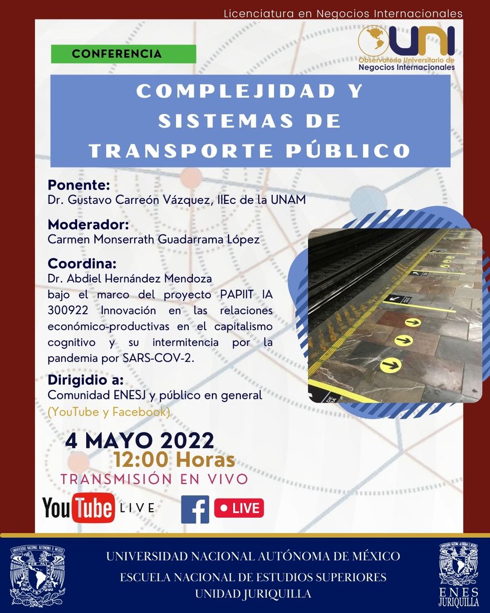 CONFERENCIA: 

"Complejidad y sistemas de transporte público"