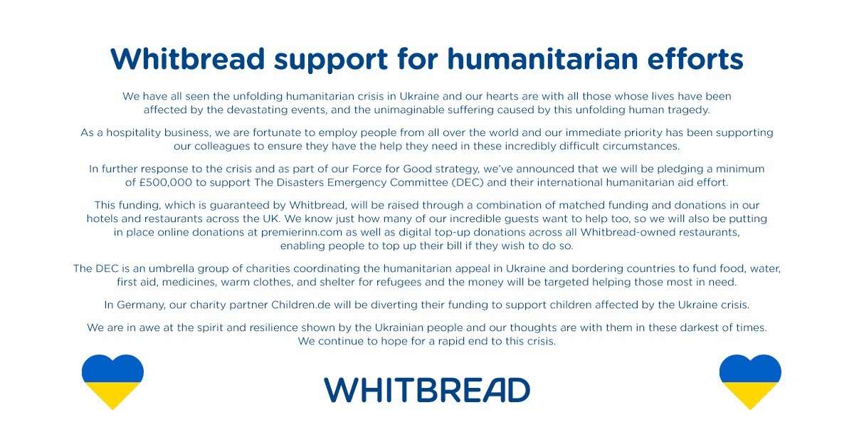 Our thoughts are with the people of Ukraine. Keep an eye on all our social channels as we roll out funding initiatives to support international aid efforts.