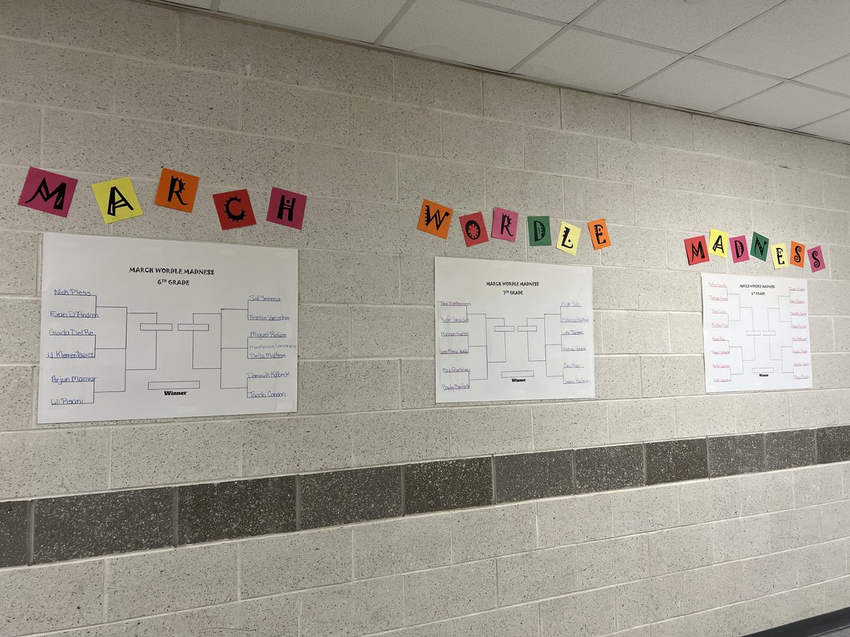 Millstone MS (@millstonemiddle) on Twitter photo March Wordle Madness has started here!! Ask your student who won in their homeroom and who’s advancing! March Wordle Madness has started here!! Ask your student who won in their homeroom and who’s advancing!