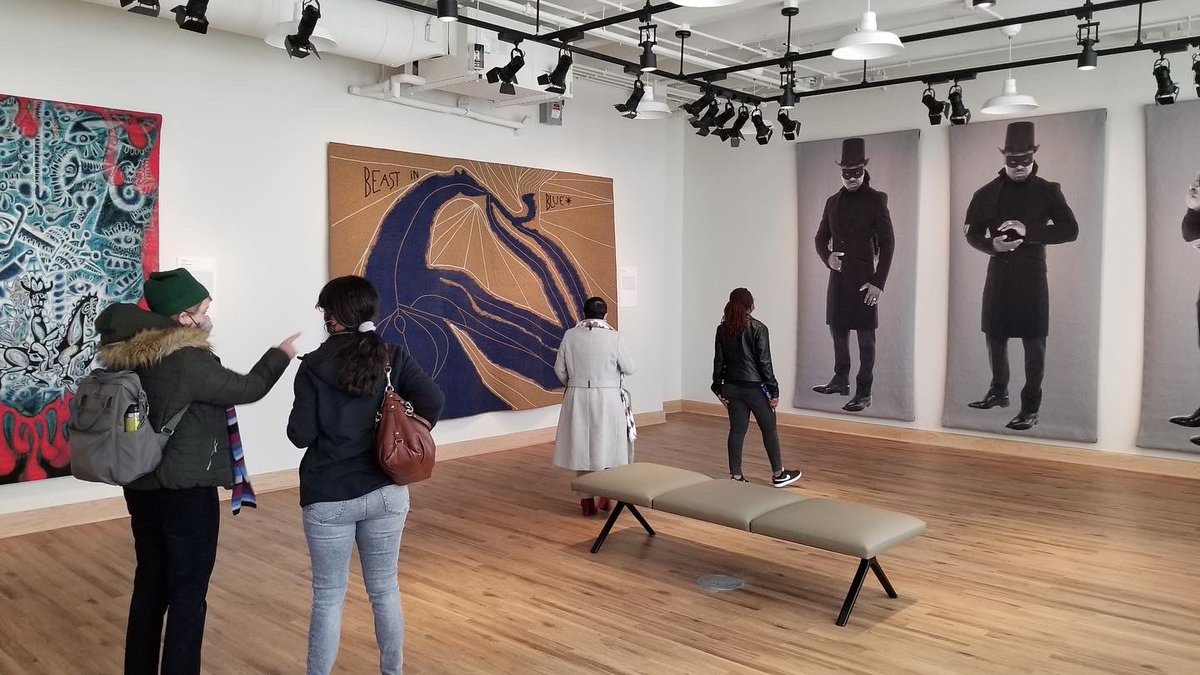 IUCollects's tweet photo. Dr. Solimar Ortero brought their students from Aesthetics of the Underground: Performing the Street in Africa to visit the Weaving Identities exhibit at McCalla - and you’re welcome to visit too! Contact collects@iu.edu to arrange for a tour!
@IUImpact #iucollects #mccalla #ctrec https://t.co/vzWaVtWSrl
