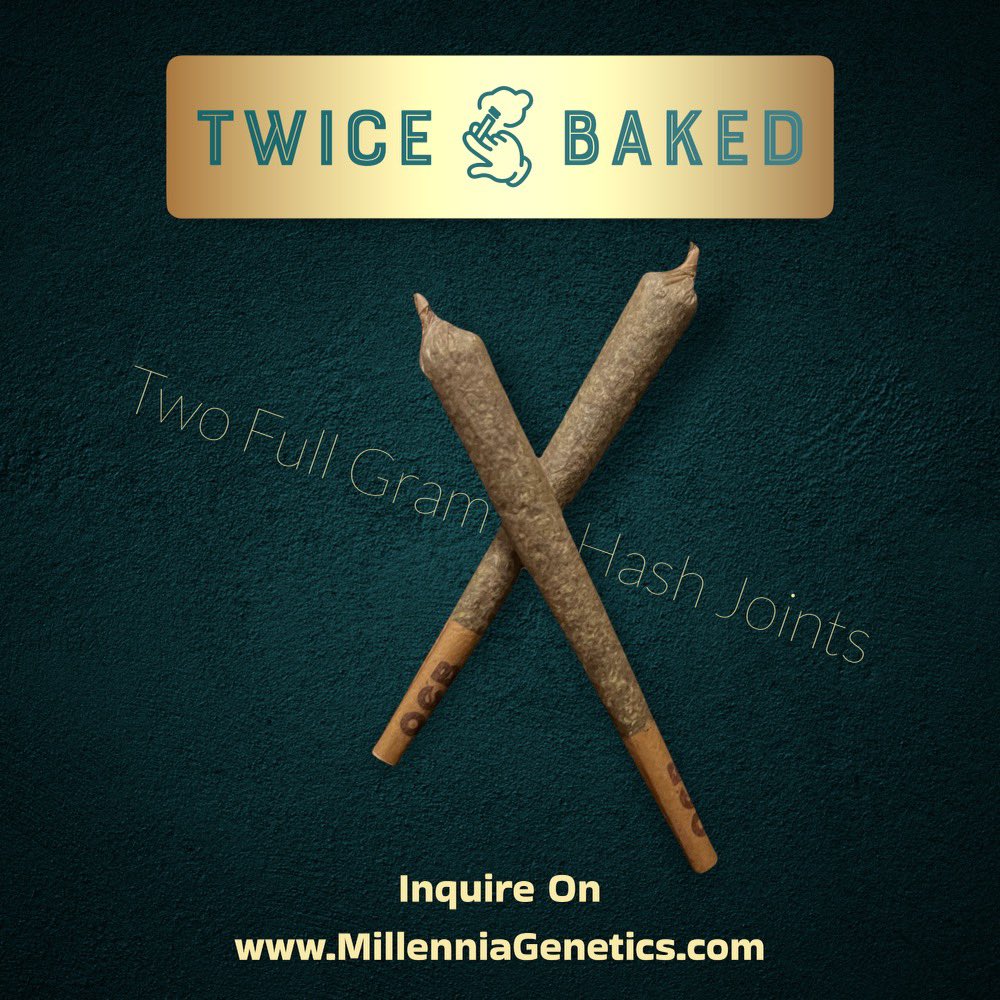 Coming soon From Millennia Genetics! #Hash #Joints #prerolls #colorado #Cannabis 💨🌳💨🌳😆🤤🏔🌄✅ 
Twice Baked Two Full Gram Hash PR
