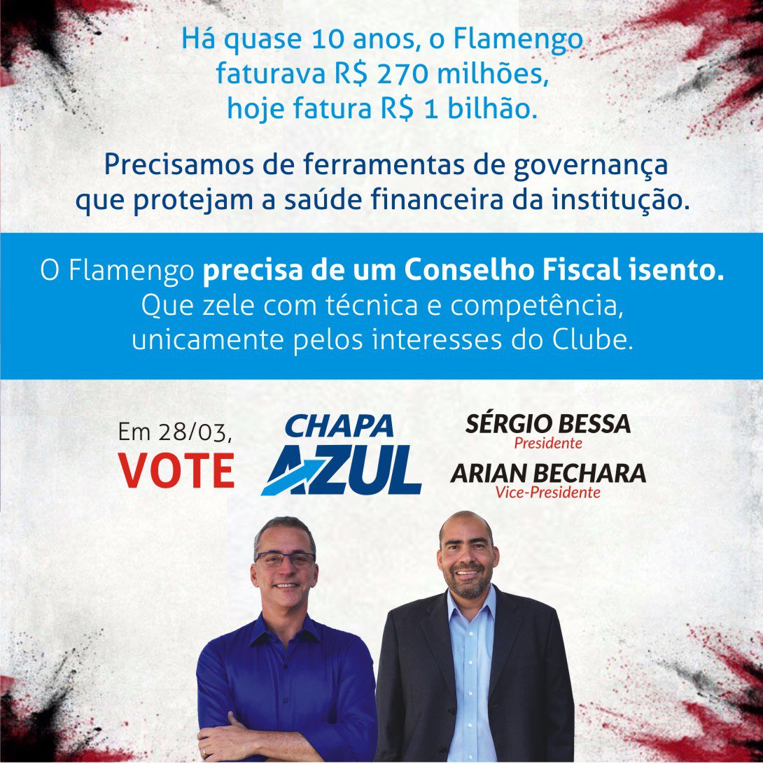 ChapaAzulCoFi's tweet photo. #Flamengo tem receita de mais de R$ 1Bi/ano.

Nos próximos 3 anos, faremos os maiores contratos da história do Clube.

Renovações, direitos de transmissão e IPOs, até internacionalização.

Precisamos de um Conselho Fiscal com excelência técnica e independência.

#ChapaAzulCoFiCRF https://t.co/8eJP8WpFjq