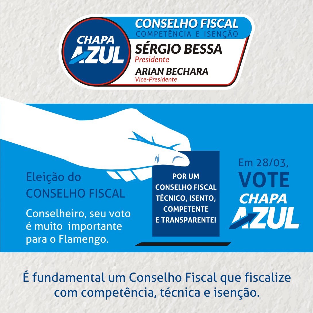 #Flamengo tem receita de mais de R$ 1Bi/ano.

Nos próximos 3 anos, faremos os maiores contratos da história do Clube.

Renovações, direitos de transmissão e IPOs, até internacionalização.

Precisamos de um Conselho Fiscal com excelência técnica e independência.

#ChapaAzulCoFiCRF