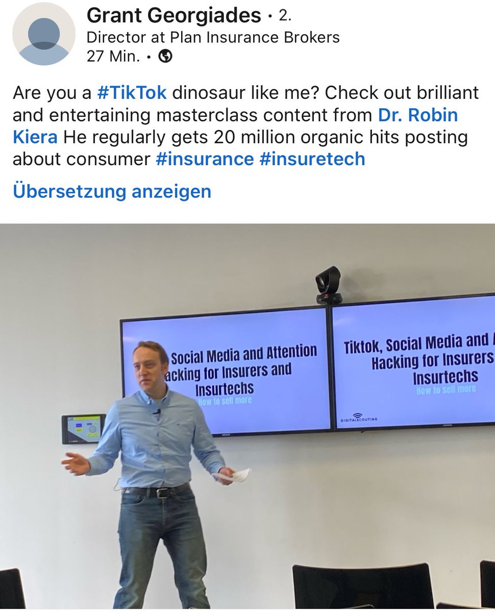 stratorob's tweet photo. #AttentionHacking at #ITIEU2022 posted by Grant Georgiades participants in our event “Tiktok, #SocialMedia &amp; Attention Hacking for Insurers &amp; Insurtech” 

@ITI_Insurtech @mr_insurtech @DesireeMettraux @EFulwiler @wearerival @OCC_Klassiker #Insurtechinsights #insurance #insurtech https://t.co/PTzK69PrjC