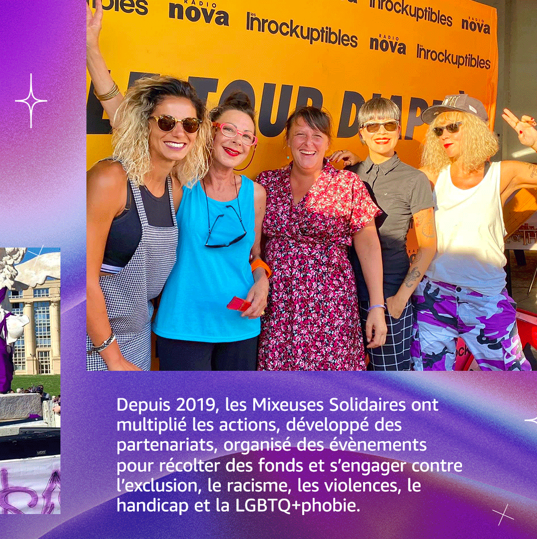 lesmixeuses's tweet photo. Partenariat Les Mixeuses Solidaires x Amazon Music FR ✌️
CHAPITRE 1 : Depuis 2019, Les Mixeuses Solidaires œuvrent pour lutter contre les inégalités et la précarité de manière festive ! Découvrez leurs actions et leurs engagements ⭐ https://t.co/wyQONSCVyF