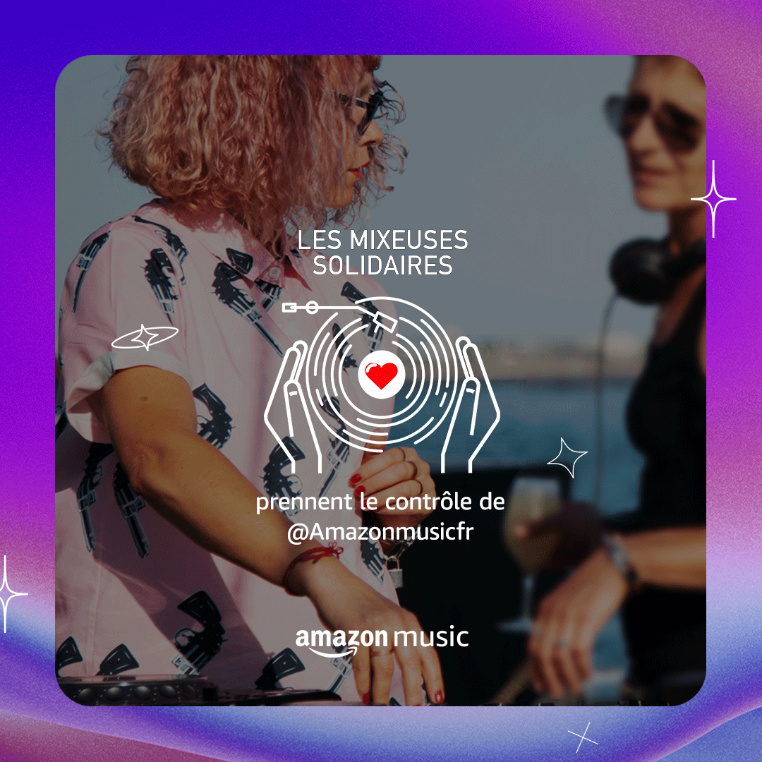 lesmixeuses's tweet photo. Partenariat Les Mixeuses Solidaires x Amazon Music FR ✌️
CHAPITRE 1 : Depuis 2019, Les Mixeuses Solidaires œuvrent pour lutter contre les inégalités et la précarité de manière festive ! Découvrez leurs actions et leurs engagements ⭐ https://t.co/wyQONSCVyF