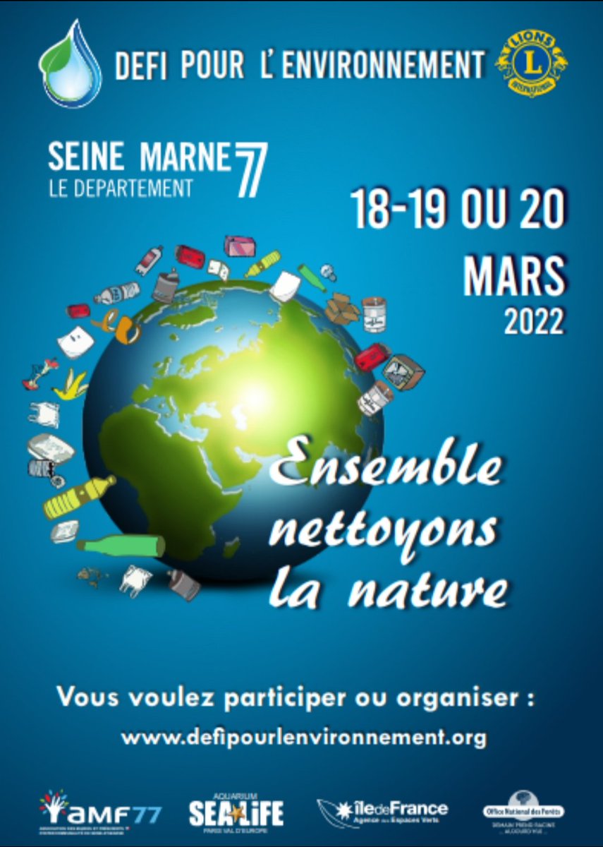 SPomponne's tweet photo. J-3 avant le début du Défi pour l'environnement. Il n'est pas trop tard pour vous inscrire au ramassage organisé à Pomponne samedi 19 mars, entre 14h30 et 16h30.
Inscription sur le site https://t.co/enmP02KfWu ou par mail (contact@sevepomponne.fr) https://t.co/MJIS11KTcT
