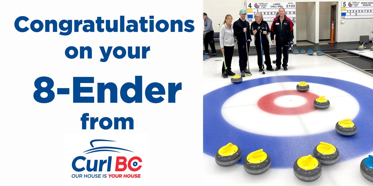 An 8-Ender!
March 4th at the Chilliwack Curling Club

Doug Marshall - Skip
Lisa Deputan – third
Tyler Jones – second
Anne Alendal - Lead